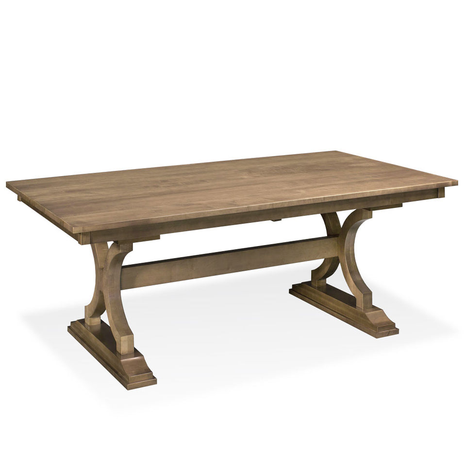 Simply Amish ETHAP-H01D15-B Hamptons Trestle Table – 1″ Thick Topat Hickory Park Furniture
