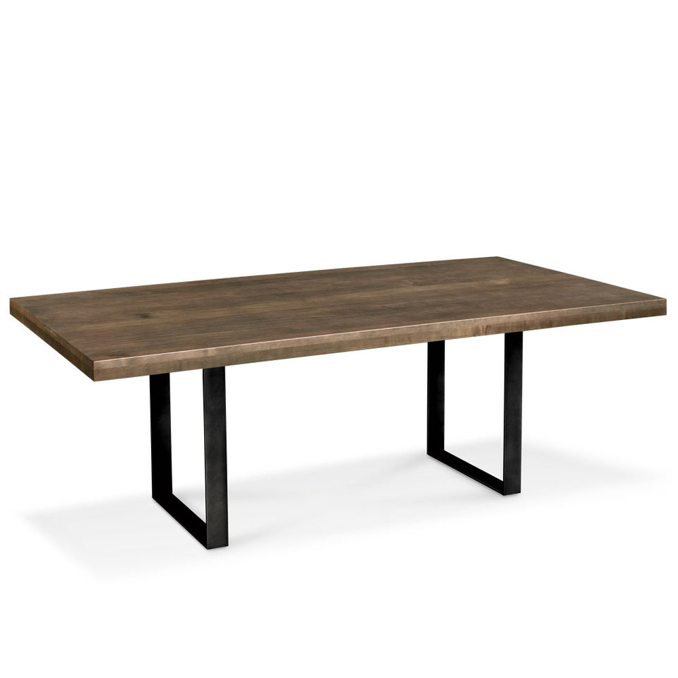 Simply Amish ETIRN-H01D26A-C Ironwood Trestle Table w/ Gunmetal Base
