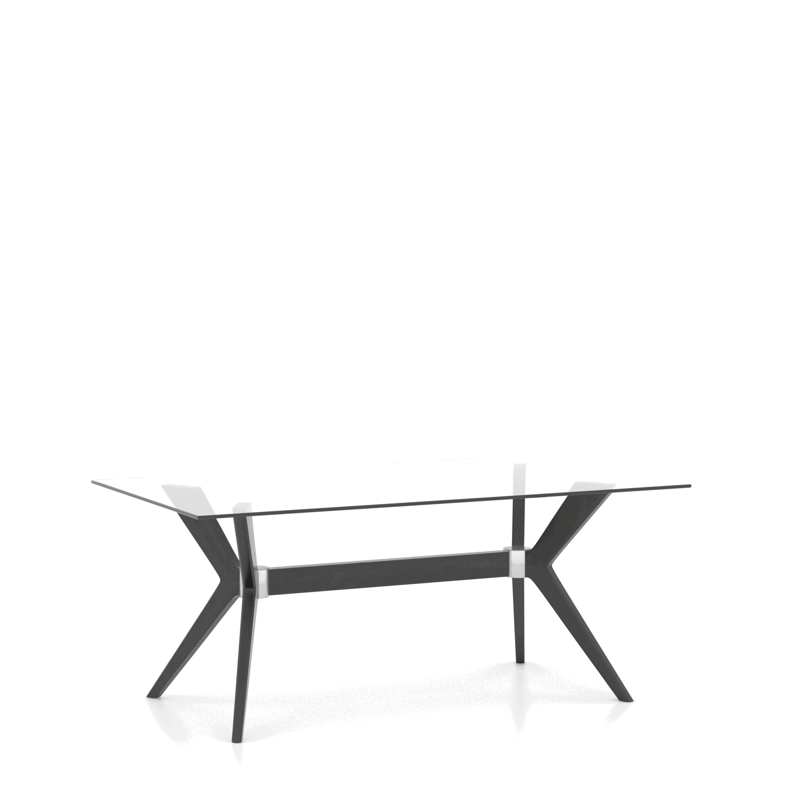 Canadel Casual Dining GRE04072CL05MDPNF Rectangular Glass Table