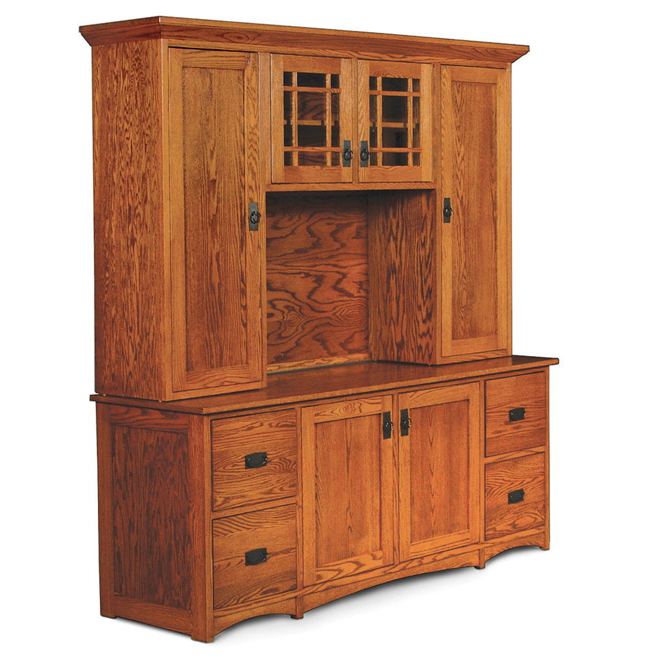 Simply Amish GW2000FC/GW2015HT Prairie Mission File Drawer Credenza, Credenza/Hutch