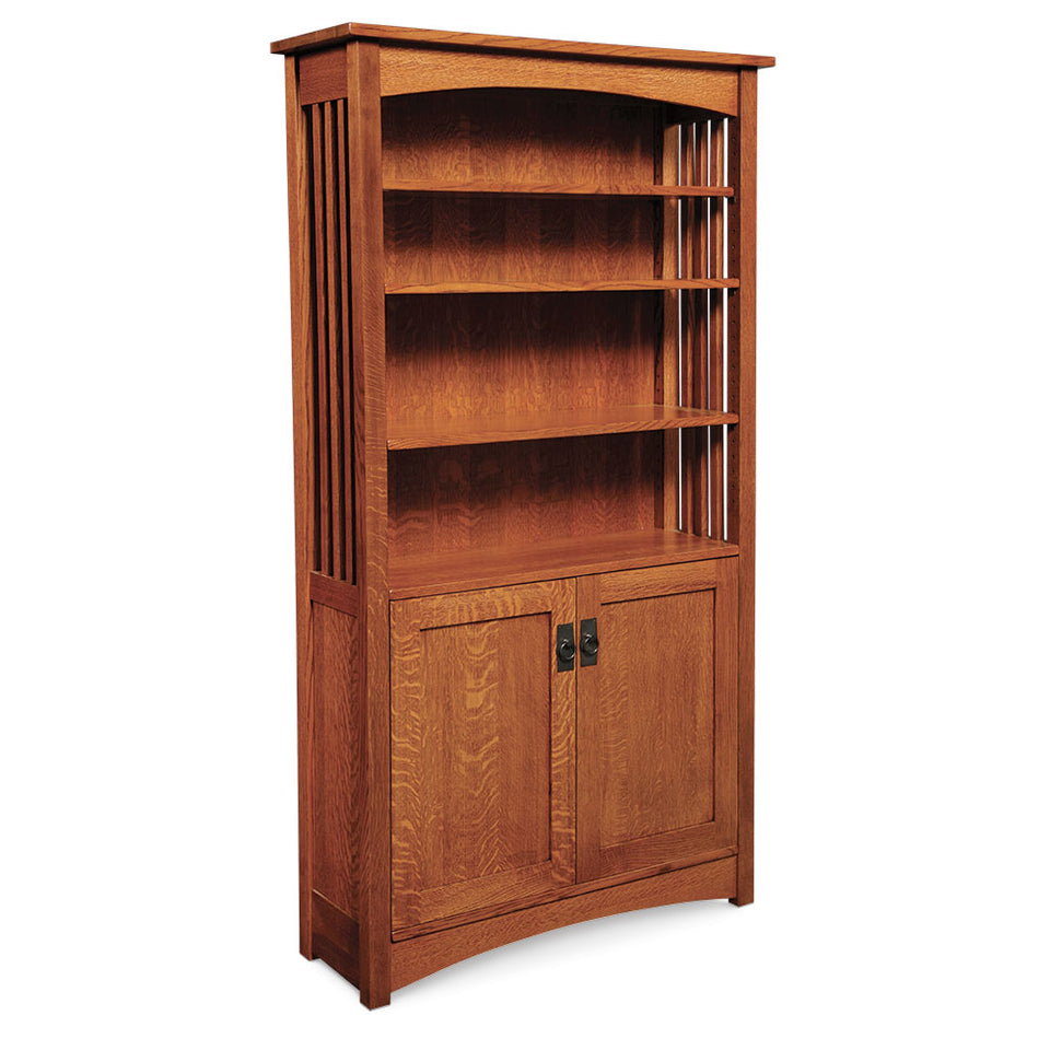 Simply Amish IWDMBC6 Mission Bookcase with Wood Doors on Bottom w/ 5 Adjustable Shelves Simply Amish IWDMBC6 Mission Bookcase with Wood Doors on Bottom w/ 5 Adjustable Shelves