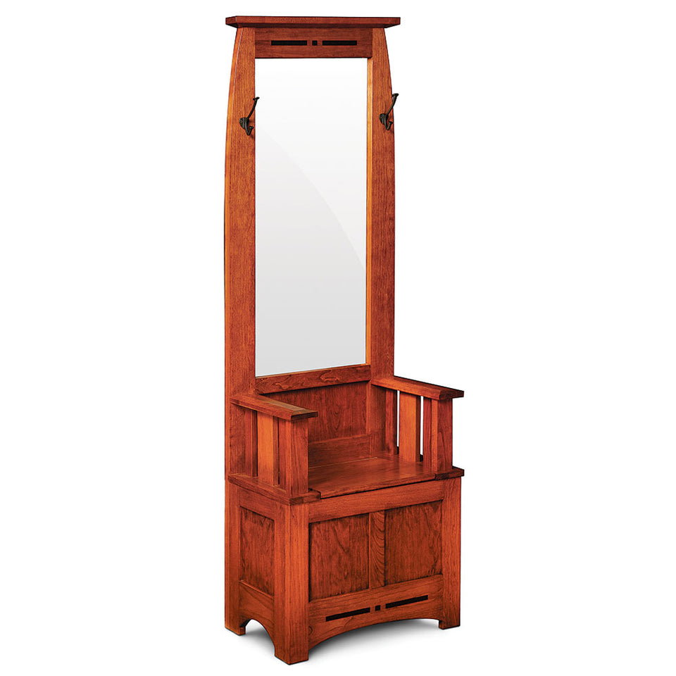 Simply Amish KAAHS Aspen Hall Seat with Mirror and Inlay
