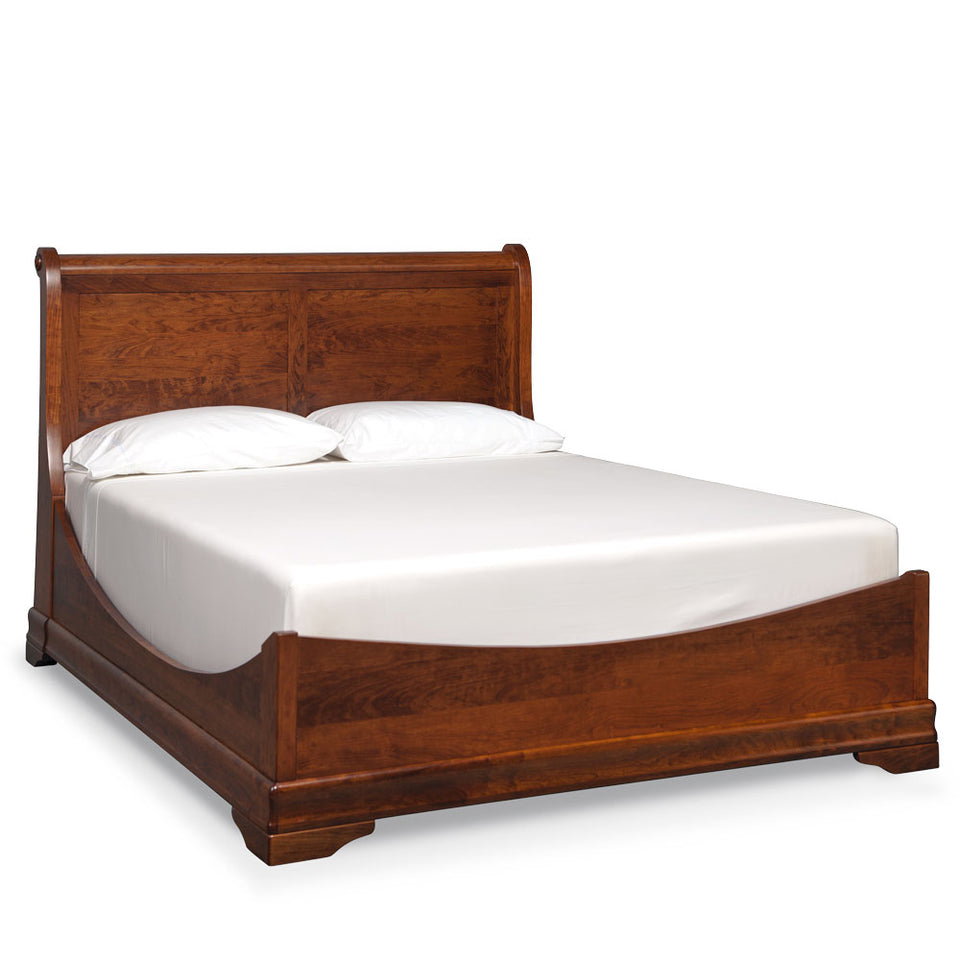 Simply Amish SBLPP-09L3 Louis Philippe Queen Sleigh Bed with Low Footboard