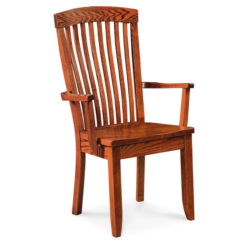 Simply Amish KSJAC-W Justine Arm Chair w/ Wood Seat