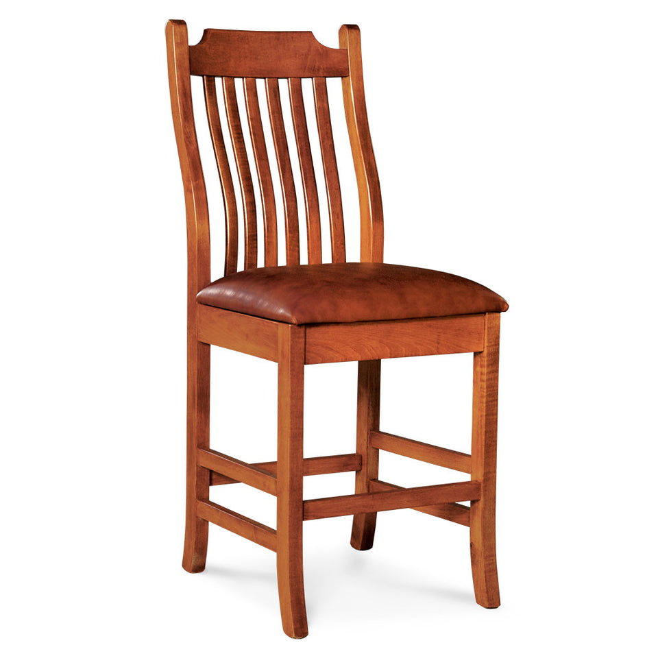 Simply Amish KSUBSS24-F Urbandale Stationary Barstool w/ Fabric Cushion Seat Simply Amish KSUBSS24-F Urbandale Stationary Barstool w/ Fabric Cushion Seat