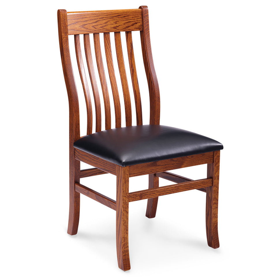 Simply Amish KSUIISC-4-L Urbandale II Side Chair with Lower Back, Leather Cushion Seat Simply Amish KSUIISC-4-L Urbandale II Side Chair with Lower Back, Leather Cushion Seat