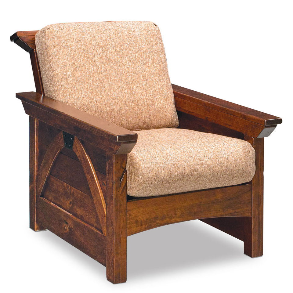 Simply Amish LCTRB-05-F B&O Railroad Trestle Bridge Easy Chair w/ Fabric Cushions Simply Amish LCTRB-05-F B&O Railroad Trestle Bridge Easy Chair w/ Fabric Cushions