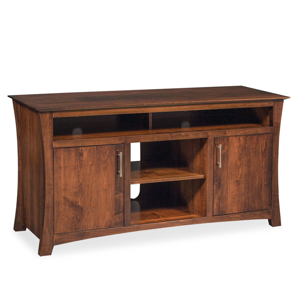 Simply Amish LELFT-L40C Loft TV Stand with Soundbar Shelf, 62″