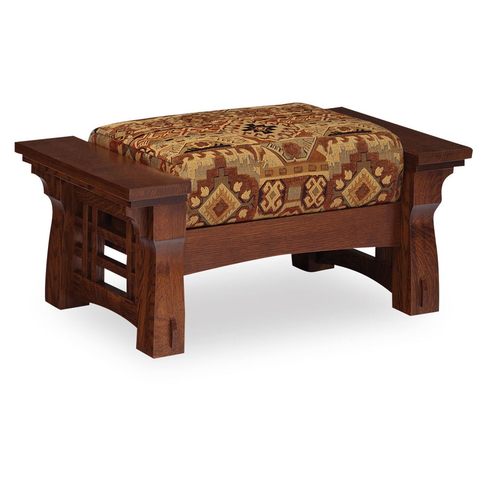 Simply Amish LFMAO103-L MaKayla Ottoman w/ Leather Cushions