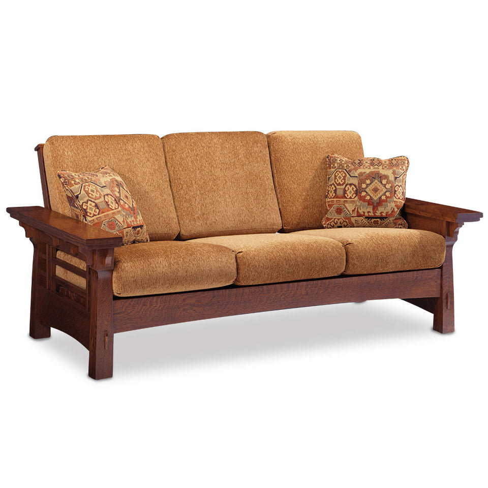 Simply Amish AJMARS-L MaKayla Sofa Recliner w/ Leather Cushions Simply Amish AJMARS-L MaKayla Sofa Recliner w/ Leather Cushions