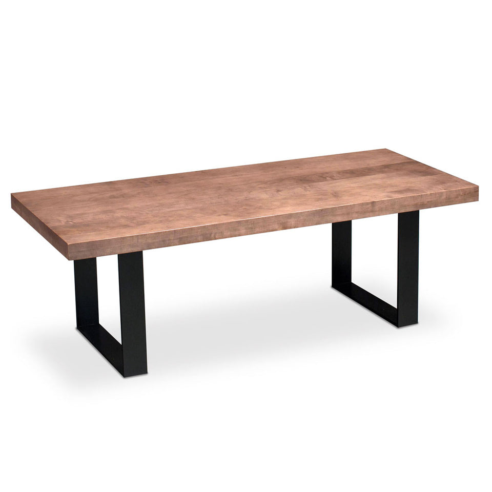 Simply Amish LOIRN-25C3A-B Ironwood Coffee Table, 42" w/ Black Base