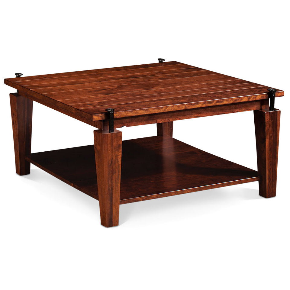 Simply Amish LOSPK-02E0 B&O Railroad Spike Square Coffee Table