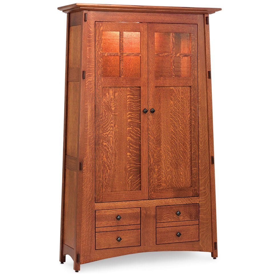 Simply Amish MAMCBC McCoy Bookcase with Wood Doors Simply Amish MAMCBC McCoy Bookcase with Wood Doors