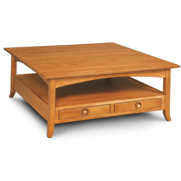 Simply Amish MASH4242 Shaker Hill 4-Drawer Square Coffee Table