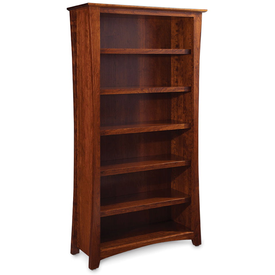 Simply Amish MELBC3672B Loft Open Bookcase w/ 5 Adjustable Shelves