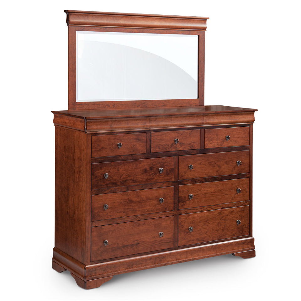 Simply Amish MELP43-70B Louis Philippe 9-Drawer Bureau, 72″