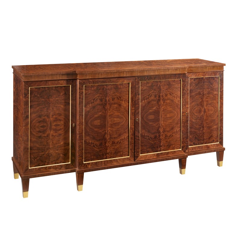 Modern History MH1184F01 Large Walnut Breakfront Cabinet