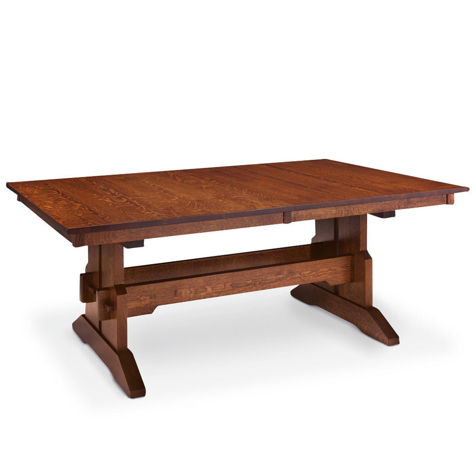 Simply Amish MSCT-TT4272-4 Frankin Trestle Table w/  Four 12″ Leaves