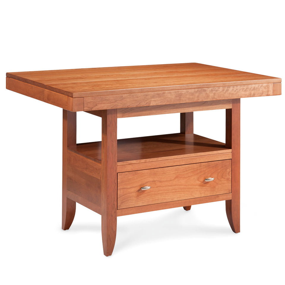 Simply Amish MSIJ54 Justine Island Table – 1″ Thick Top Seat Height