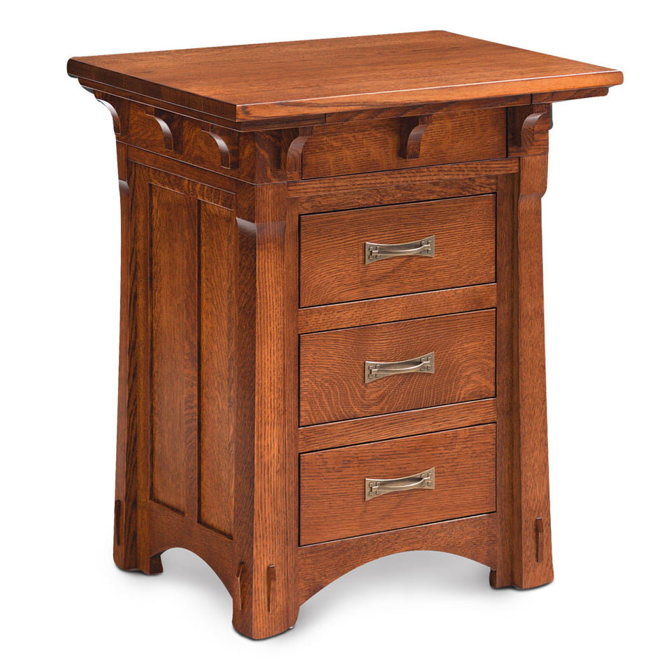 Simply Amish NWM19BC MaRyan 3-Drawer Nightstand