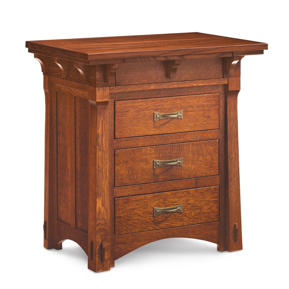 Simply Amish NWM19DBC MaRyan Deluxe 3-Drawer Nightstand