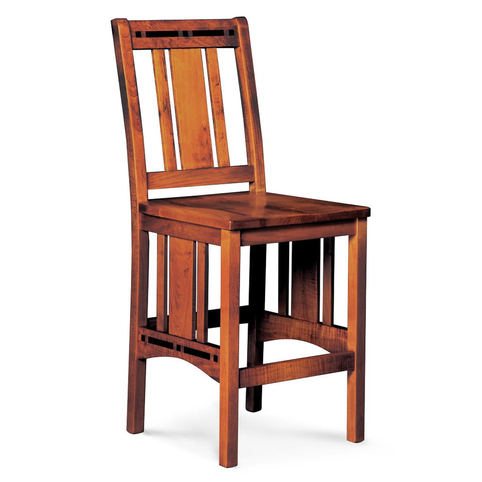 Simply Amish SAABS30-L Aspen Stationary Barstool With Inlay