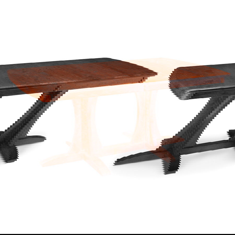 Simply Amish ETGRC-G05F26-4 Grace Double Pedestal Table w/ Four 12″ Leaves