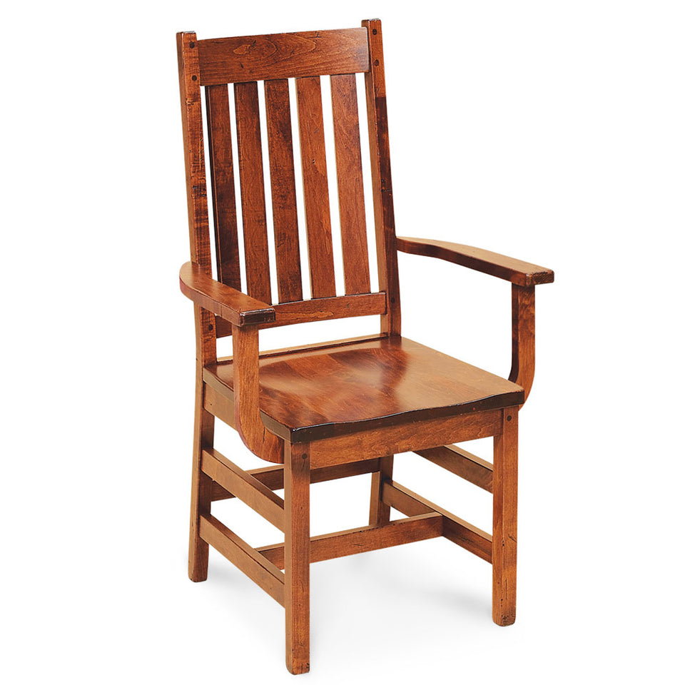 Simply Amish SAGRA-F Grant Arm Chair w/ Fabric Cushion Seat