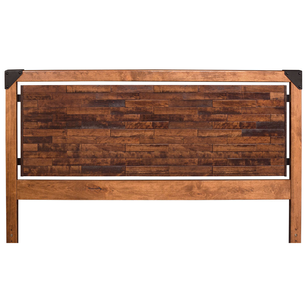 Simply Amish SBKOD-05B4+SAOKOD4-LSP Kodiak Full Bed, Layered Slats Panel Headboard