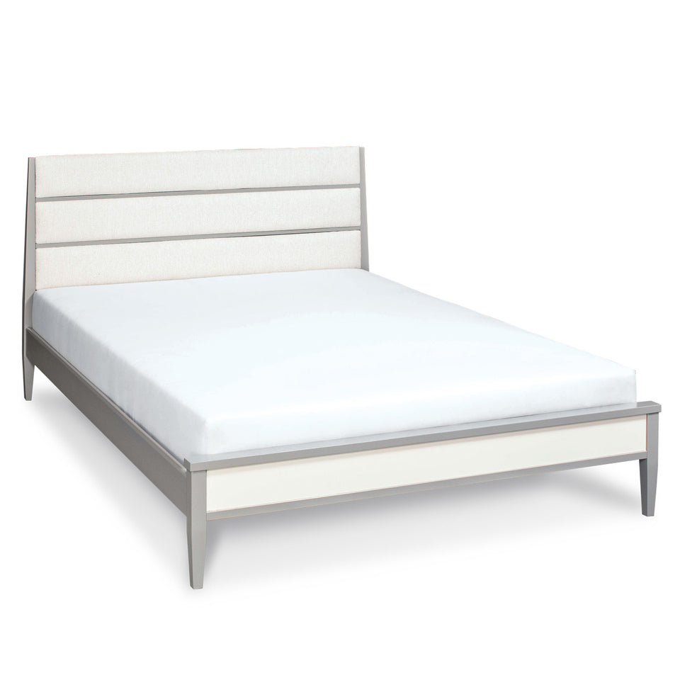 Simply Amish SBADD-39B5-F Addison 3 Panel Upholstered Twin Bed