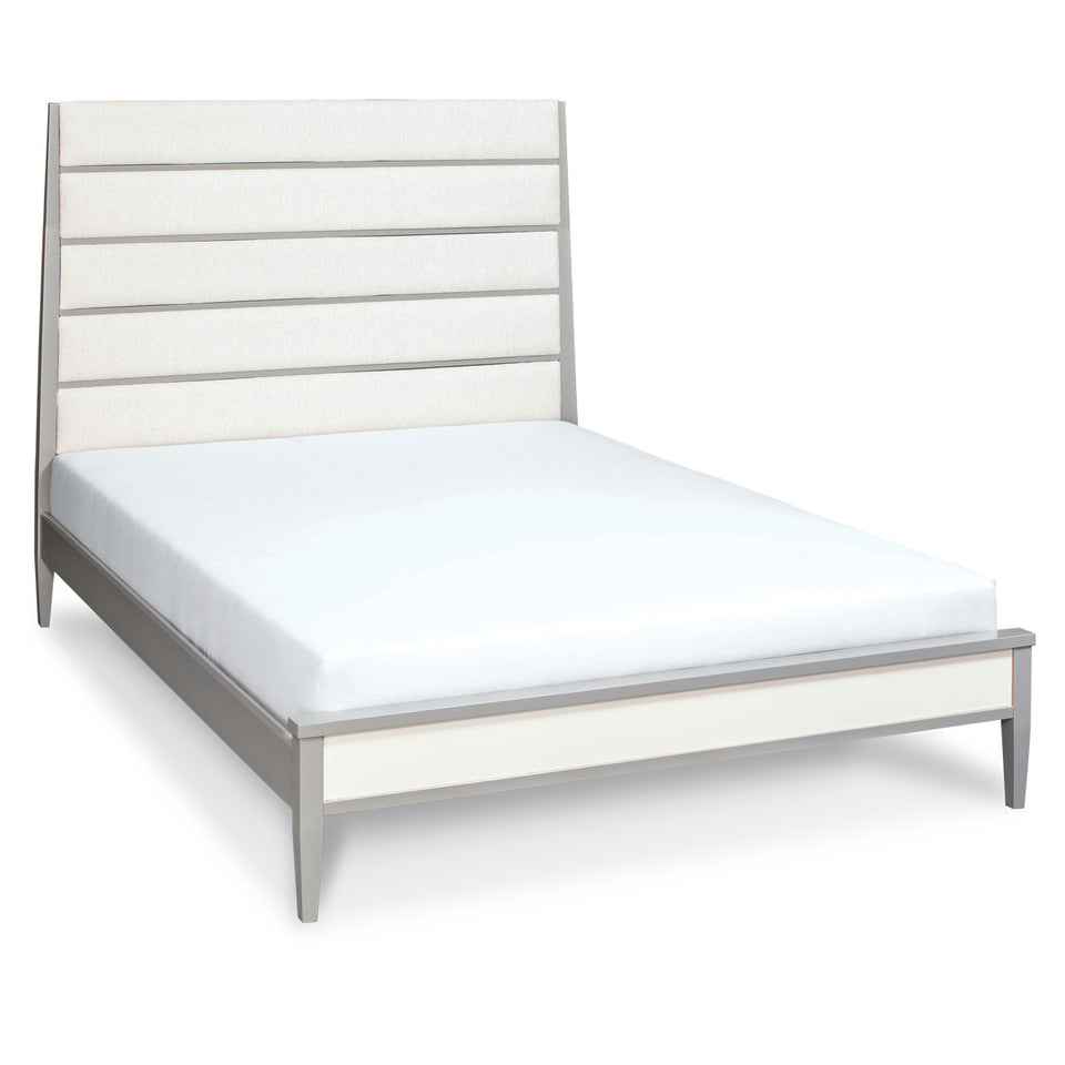Simply Amish SBADD-40B5-F Addison 5 Panel Upholstered Twin Bed