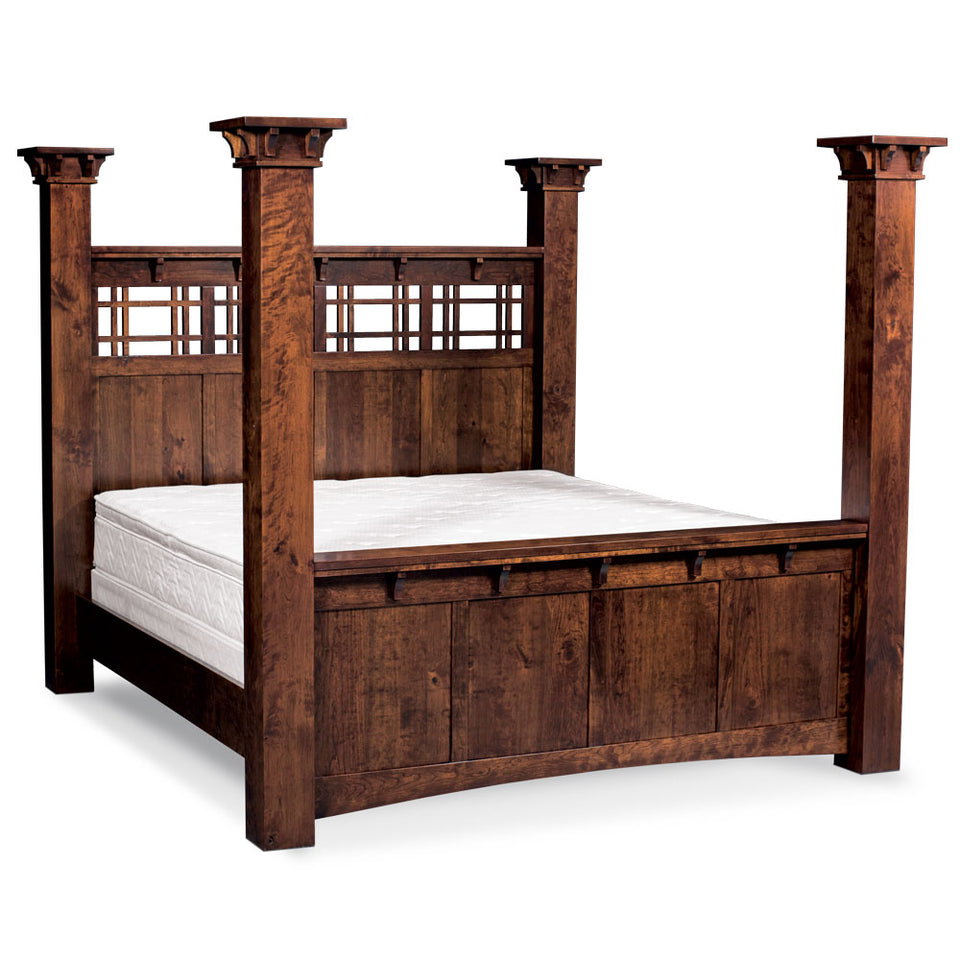 Simply Amish SBMKG-07B2 MaKayla Queen Grande Poster Bed
