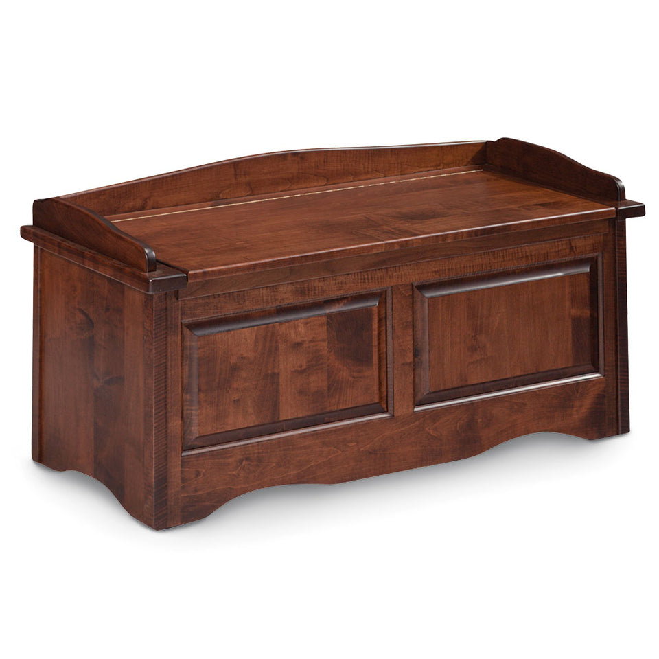 Simply Amish SBWR-W Raised Panel Storage Bench