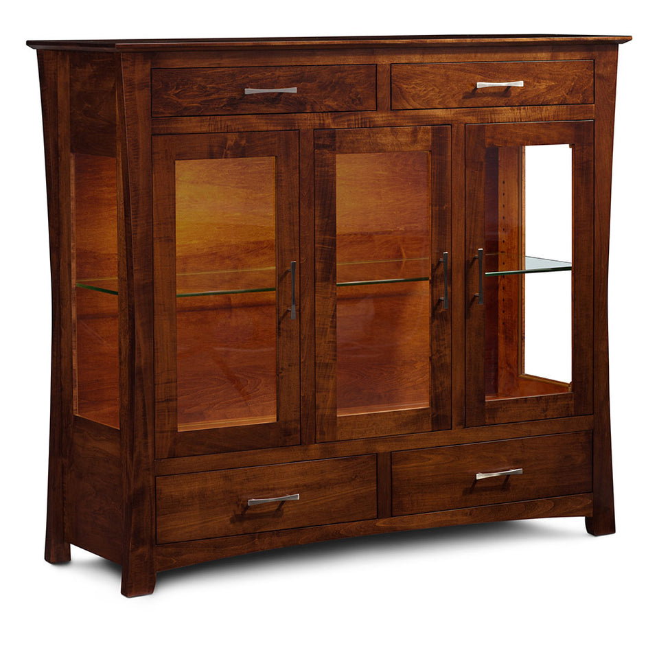 Simply Amish SCDCLO2G Loft Dining Cabinet, 2 Door w/ Glass Doors and Ends Simply Amish SCDCLO2G Loft Dining Cabinet, 2 Door w/ Glass Doors and Ends