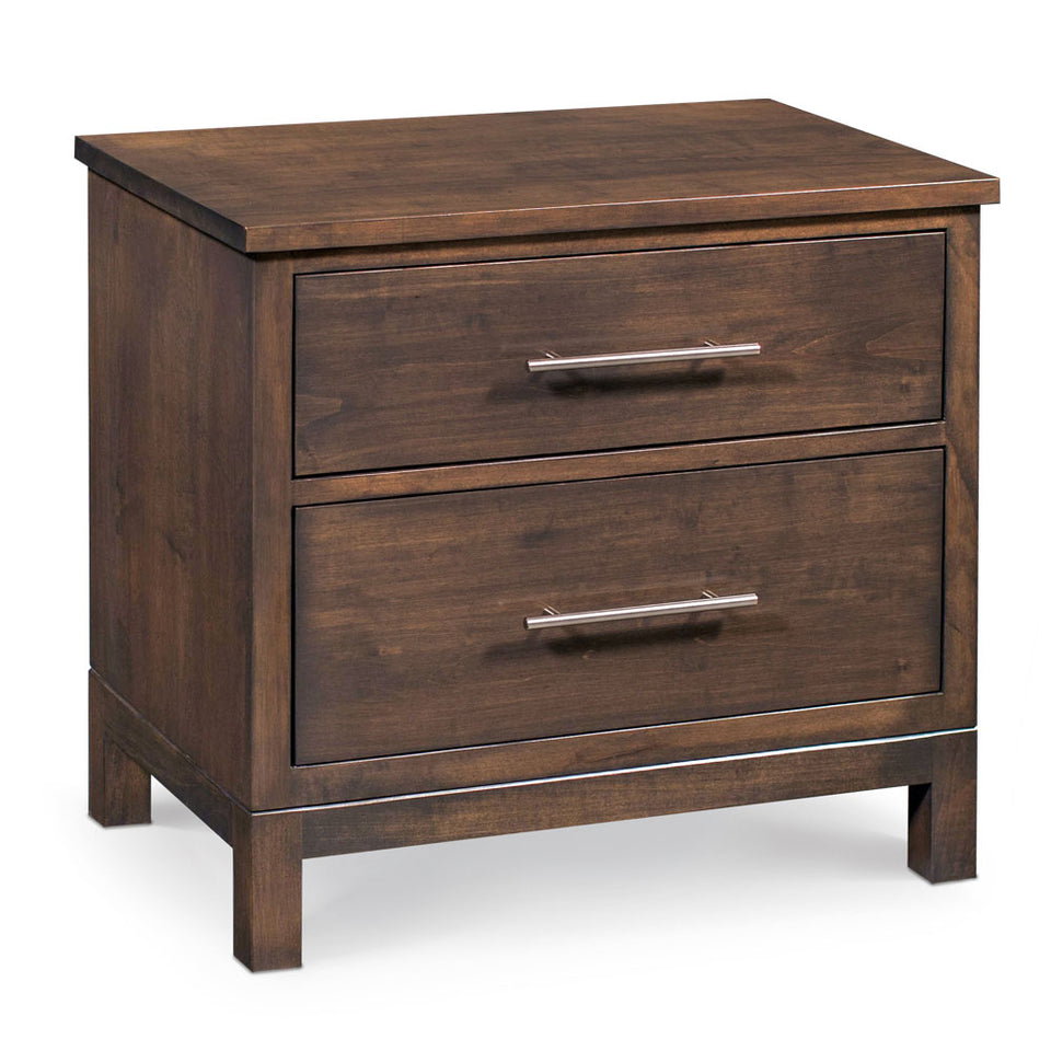 Simply Amish SNABR-02B4 Auburn Bay 2-Drawer Nightstand, Extra Wide