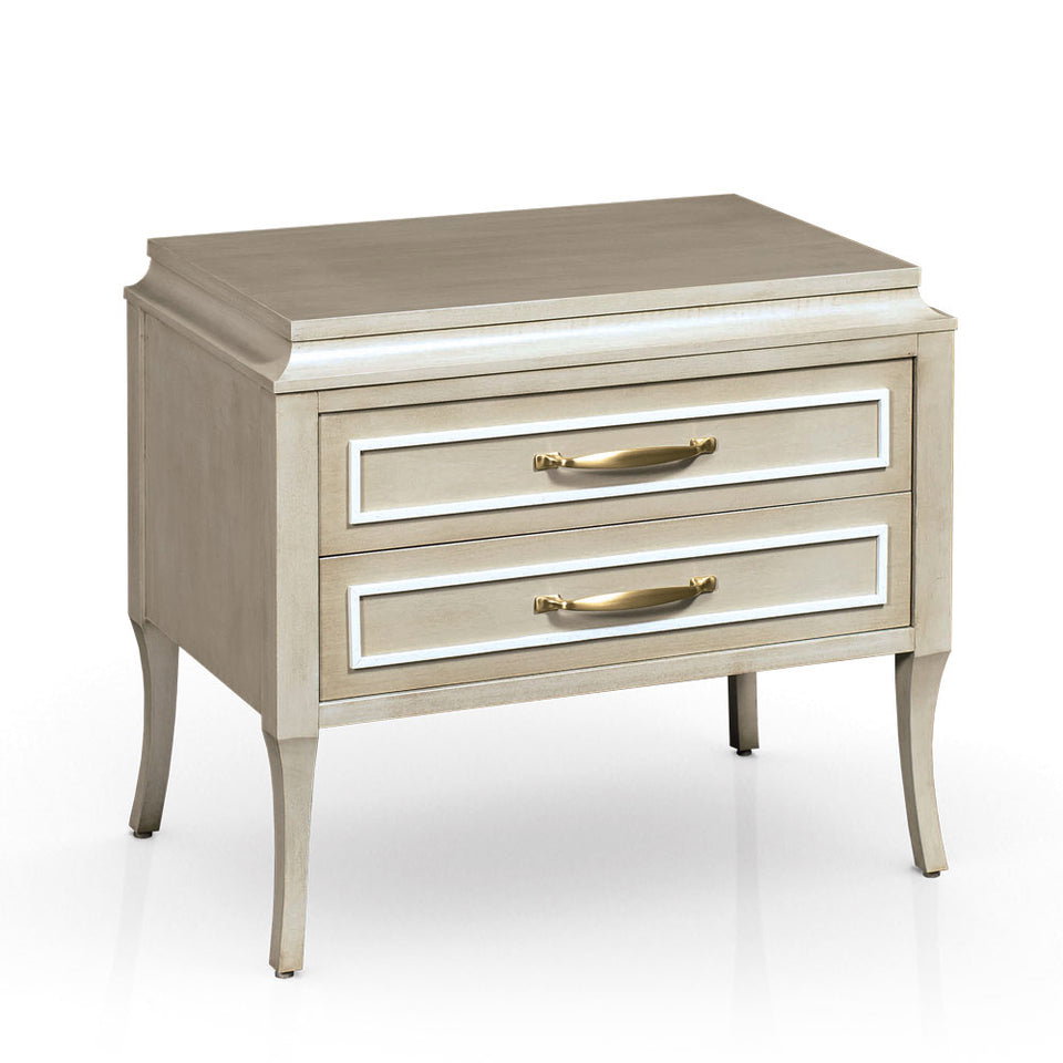 Simply Amish SNHAL-02B1 Haley 2-Drawer Nightstand, Extra Wide