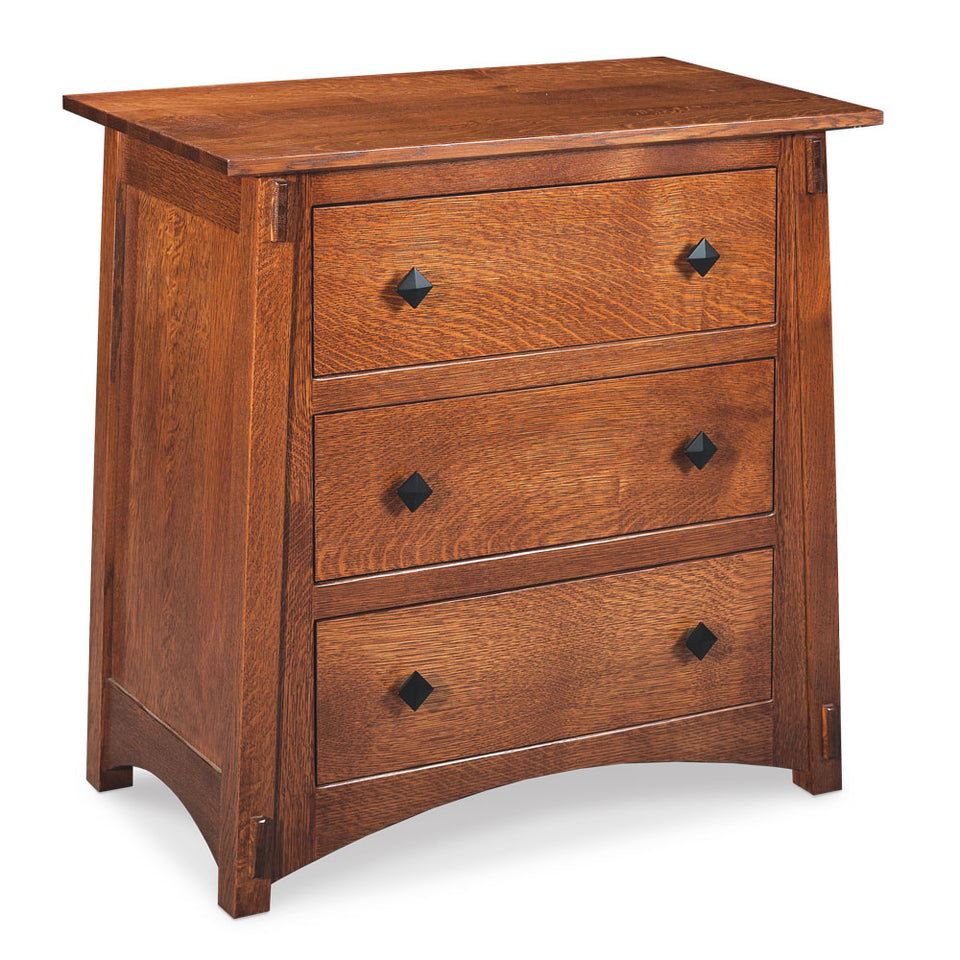 Simply Amish SNMCC-02C4 McCoy Nightstand with Drawers, Extra Wide