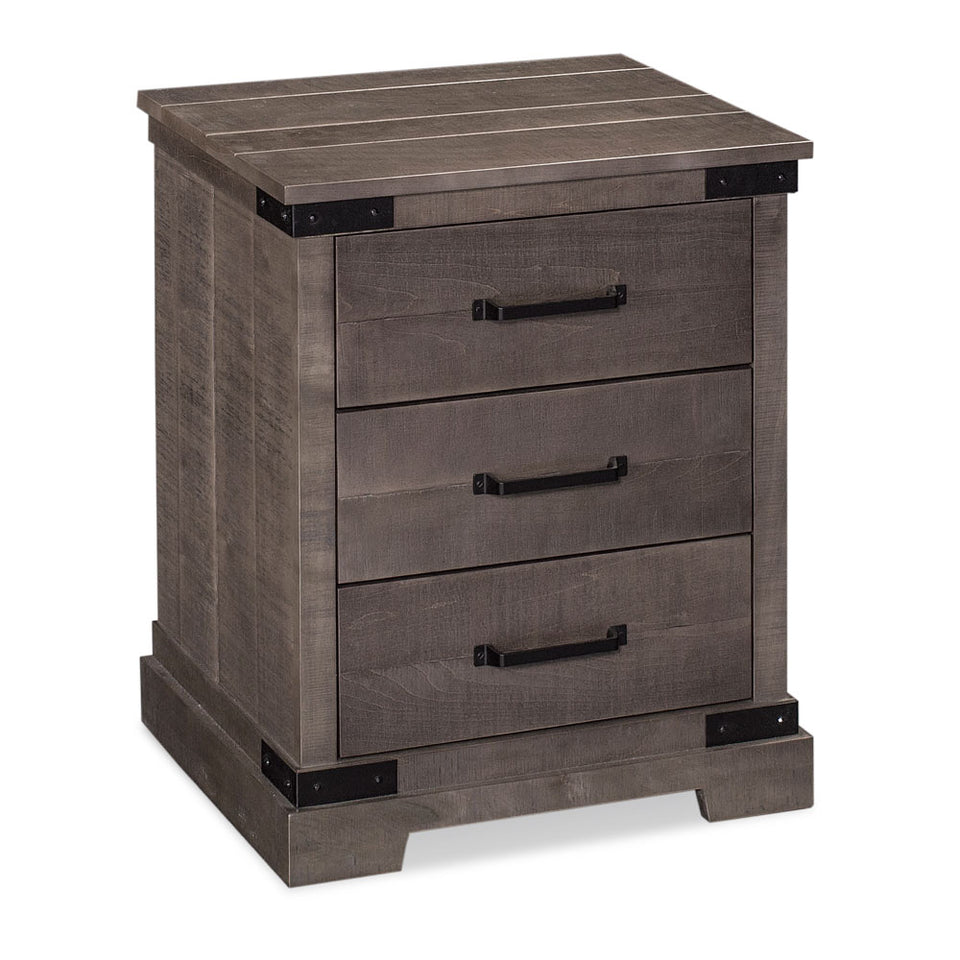 Simply Amish SNMOK-02C1 Montauk 3-Drawer Nightstand