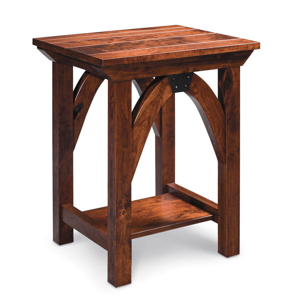 Simply Amish SNTRB-01E1 B&O Railroad Trestle Bridge Nightstand Table