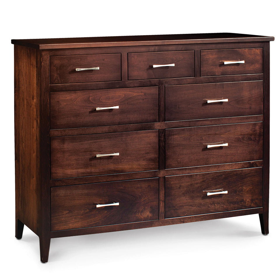 Simply Amish SSCRA-08J2 Crawford 9-Drawer Dresser, 60"w
