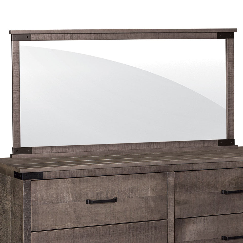 Simply Amish SMMOK-06B1 Montauk 8-Drawer Dresser Mirror, 50.5"