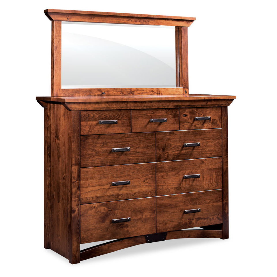 Simply Amish SSTRB-03J3 B&O Railroad Trestle Bridge 9-Drawer Bureau, 72″