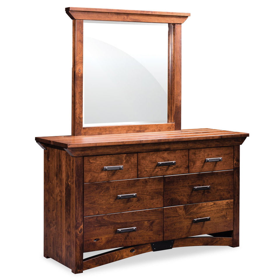 Simply Amish SSTRB-08G3 B&O Railroad Trestle Bridge 7-Drawer Dresser