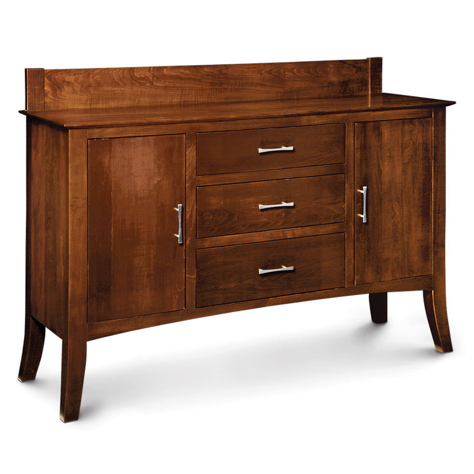 Simply Amish TSLII60SB Loft II Sideboard – Features two adjustable shelves on each side
