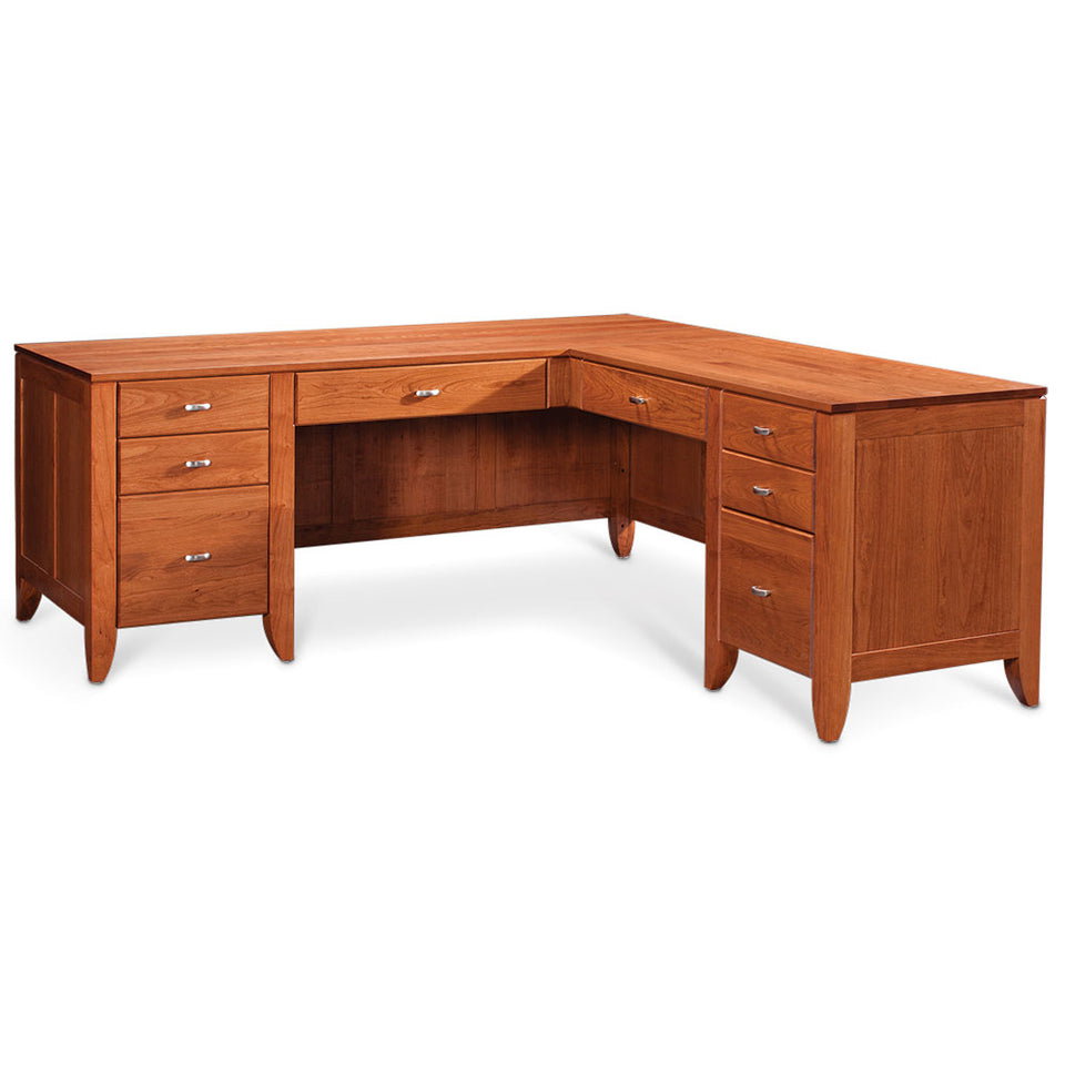 Simply Amish WDJUS-15I2/DLJUHT Justine L Shape Desk, Right Return/ Large