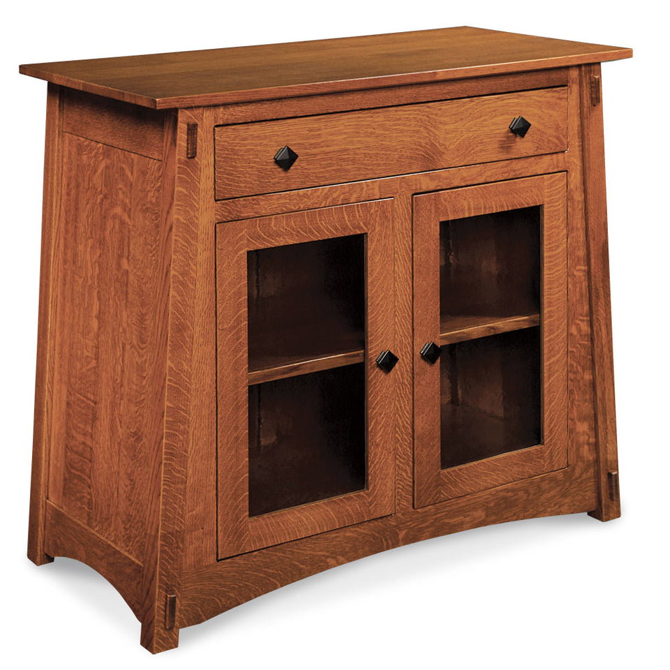 Simply Amish WSMCSP McCoy Server with Antique Glass Doors