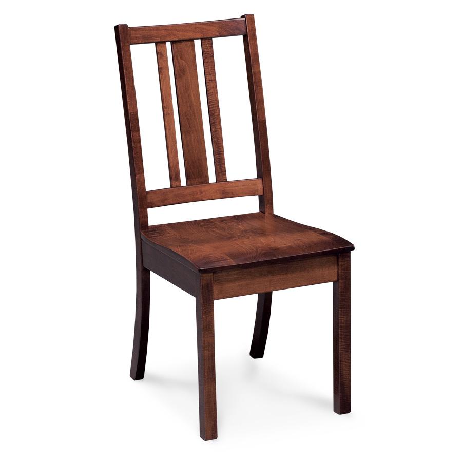 Simply Amish ECWAV-02A-L Waveland Side Chair w/ Leather Cushion Seat Simply Amish ECWAV-02A-L Waveland Side Chair w/ Leather Cushion Seat