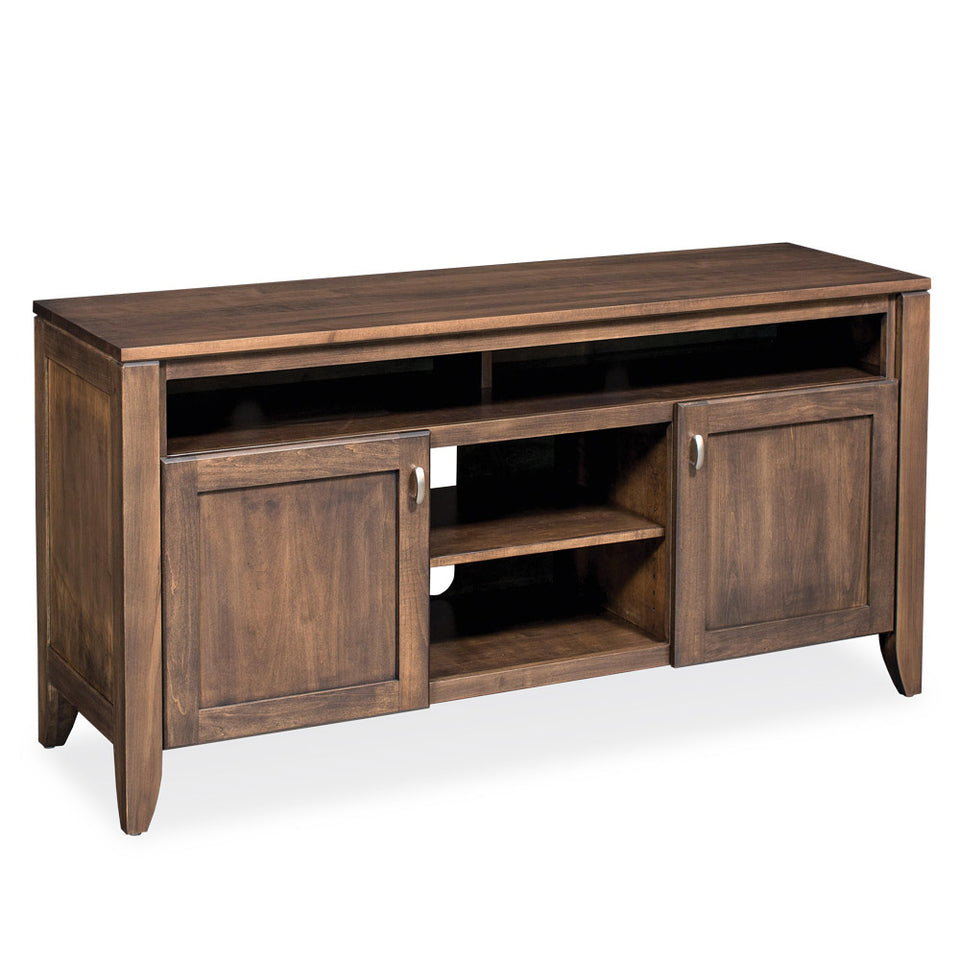 Simply Amish LEJUS-L40E Justine TV Stand with Soundbar Shelf, 74"