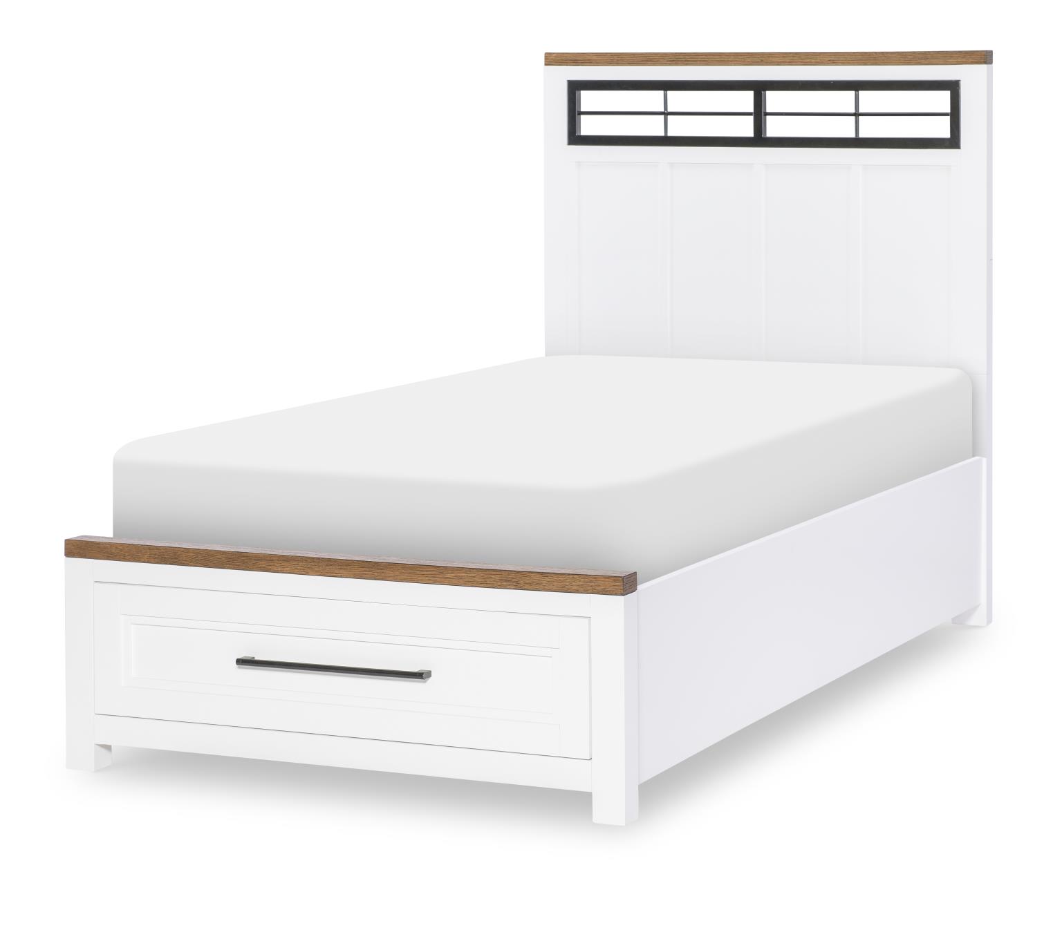 Legacy Classic Kids 1568-4203K Dutton Complete Metalwork Panel Bed w/ Storage Footboard Twin Legacy Classic Kids 1568-4203K Dutton Complete Metalwork Panel Bed w/ Storage Footboard Twin