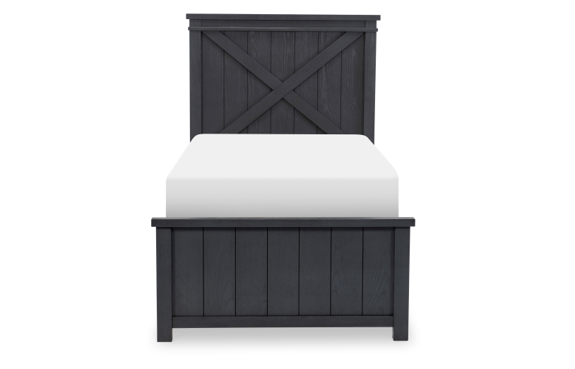 Legacy Classic Kids 1860-4103K Flatiron Black Twin Panel Bed Legacy Classic Kids 1860-4103K Flatiron Black Twin Panel Bed